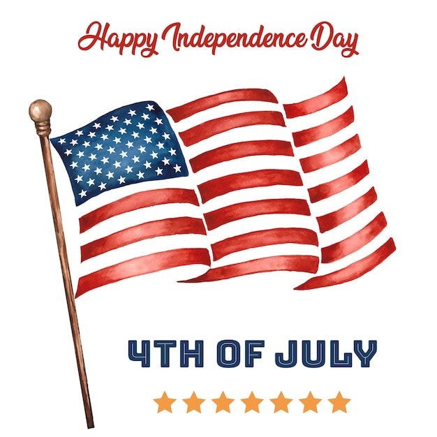 Vector a poster for independence day of america american independence day 4th of july