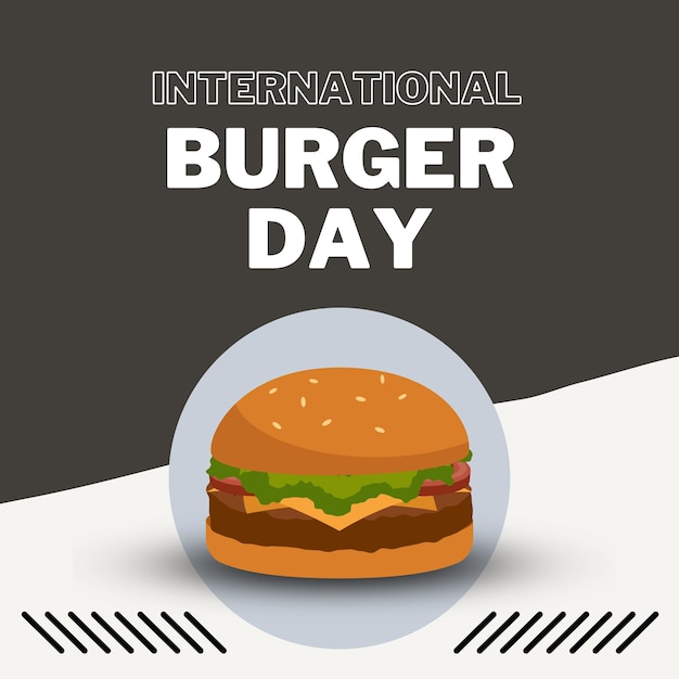 Vettore un poster per la giornata internazionale dell'hamburger