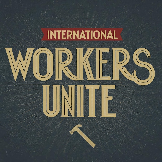 плакат для международных рабочих разгрузить