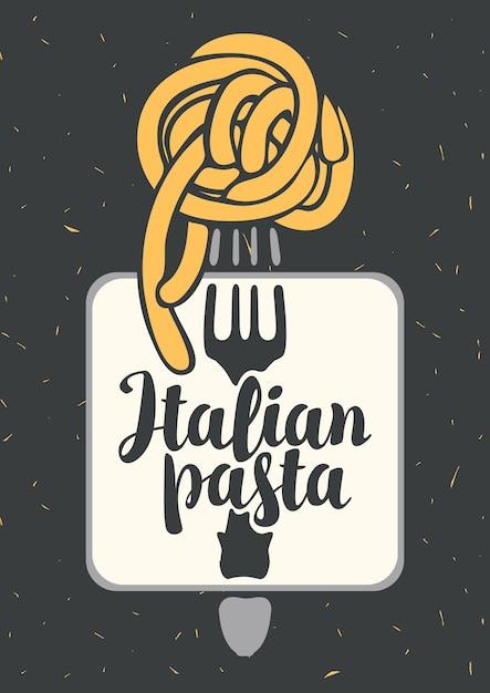 Vettore poster per ristorante italiano con pasta