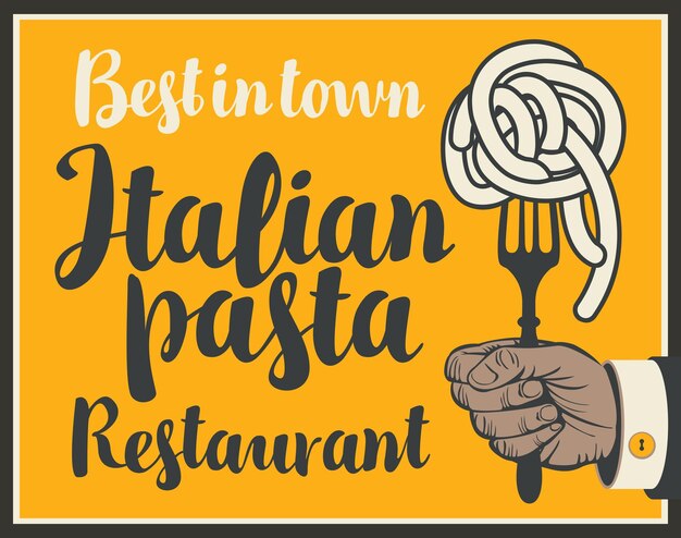 Vettore poster per ristorante italiano