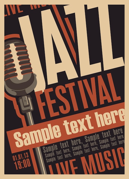 Vector poster for the jazz festival