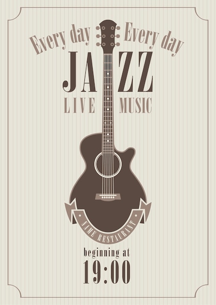 Vector poster for jazz festival