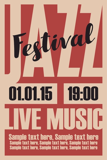 Poster per concerto di musica jazz