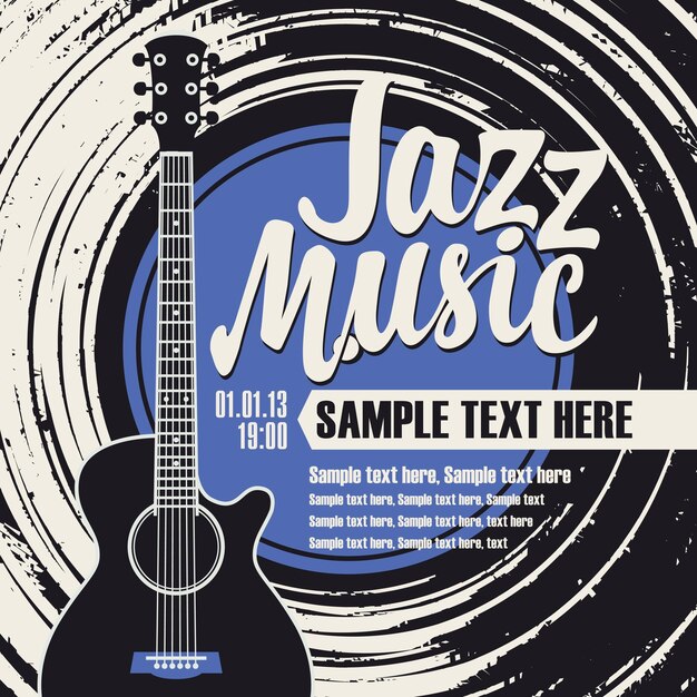 Vector poster for jazz music festival