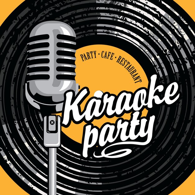 Poster for karaoke party