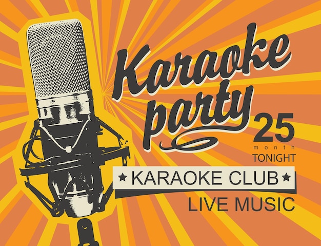 Poster for karaoke party