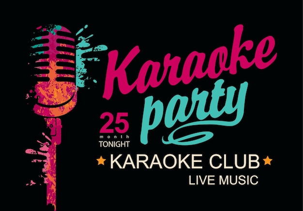 Poster for karaoke party