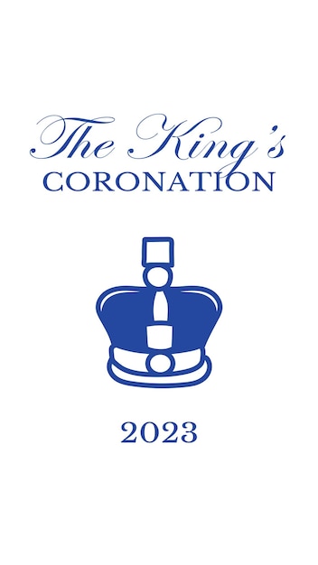 Poster for King Charles III Coronation with British flag vector illustration