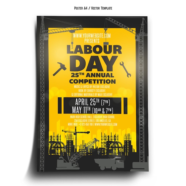 A poster for the labour day of the year.