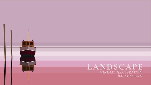 Vector a poster for landforms'' is displayed on a pink background.