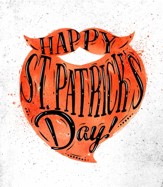 Premium Vector Poster lettering happy st patricks day