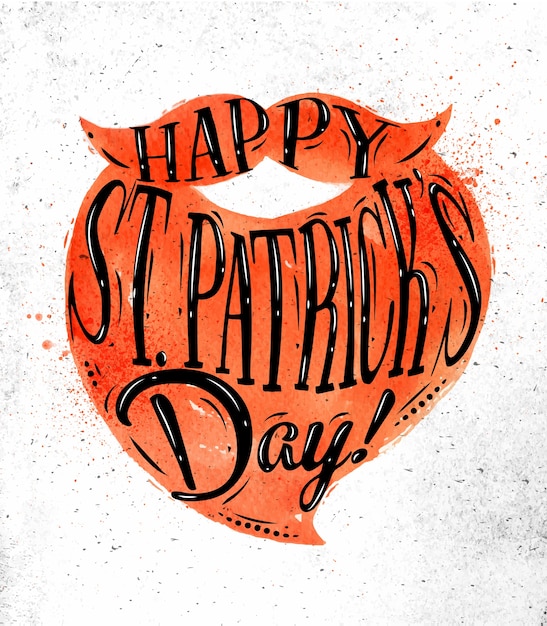 Poster lettering happy St Patricks day 