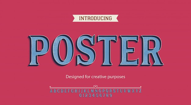 Poster lettertype. voor creatieve doeleinden