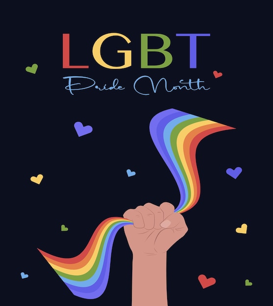 Un poster per il mese dell'orgoglio lgbt.