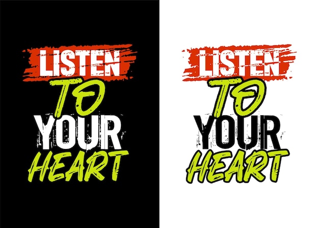 A poster for listen to your heart with a quote about listen to your heart