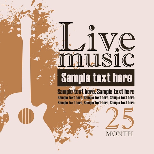 Poster per festival di musica dal vivo