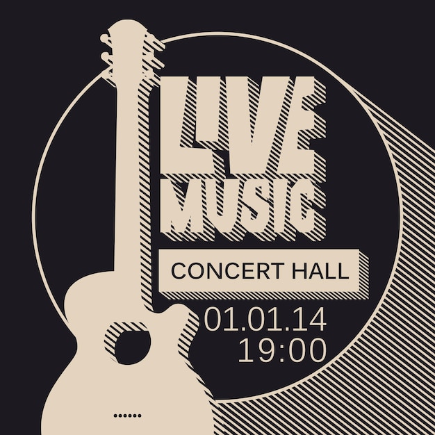 Vector poster for live music festival