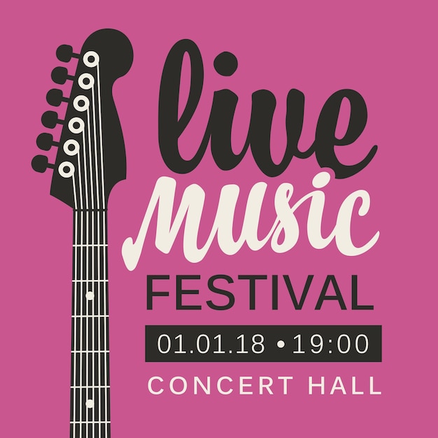 Poster for live music festival