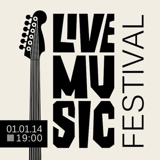 Poster for live music festival