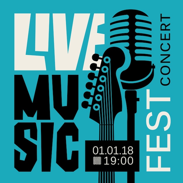 Poster per festival di musica dal vivo