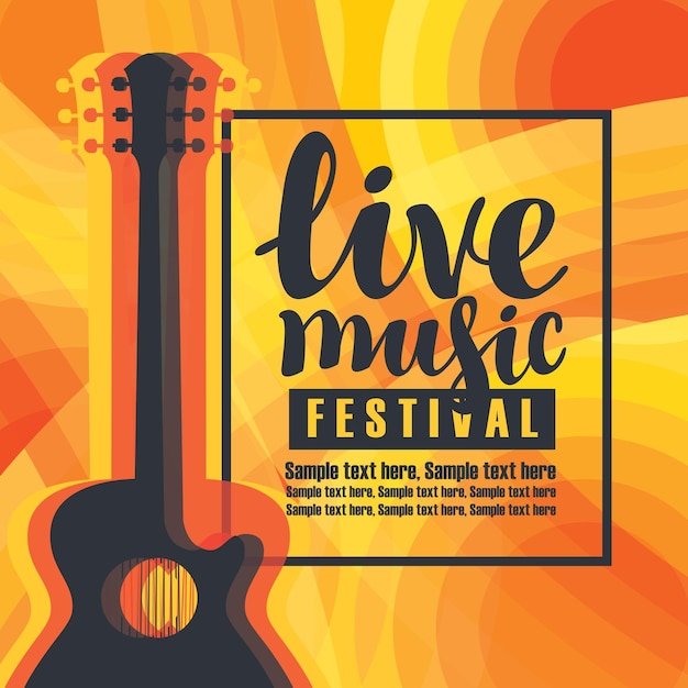 Poster per festival di musica dal vivo