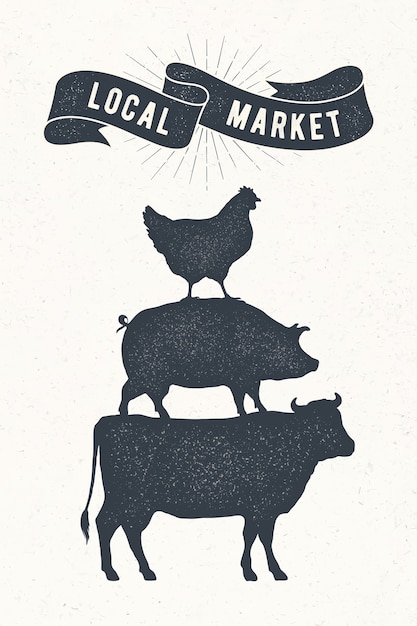 Poster per il mercato locale.