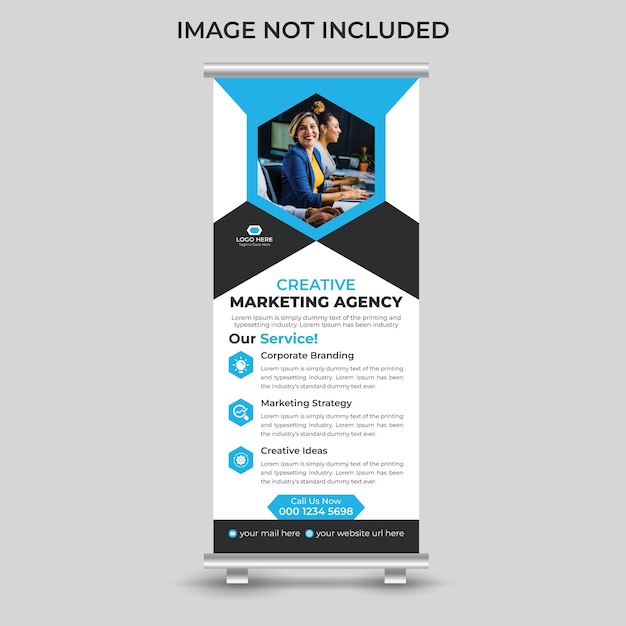 A poster for a marketing agency that is advertising marketing agency.