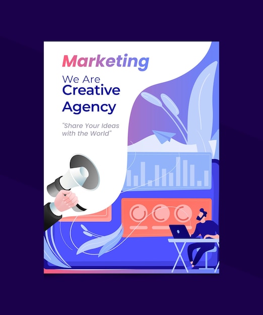 A poster for marketing we are creative agency