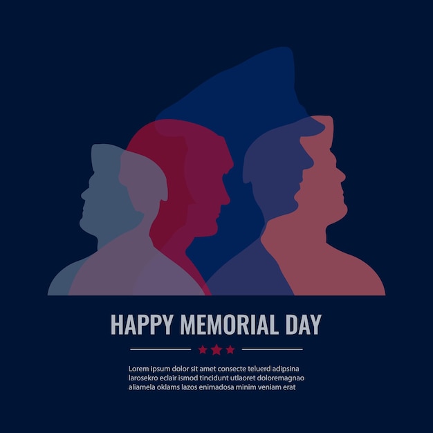 A poster for a memorial day with a woman and a man in a hat.