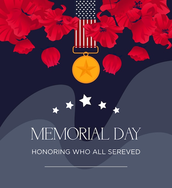 Vector a poster for memorial day