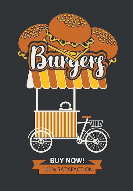 poster met fastfoodfiets