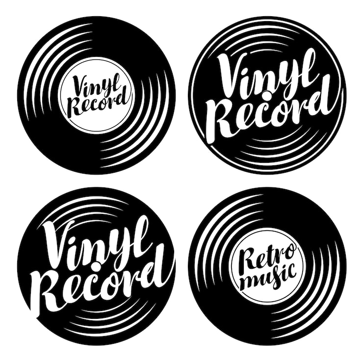 Vector poster met vinylplaten