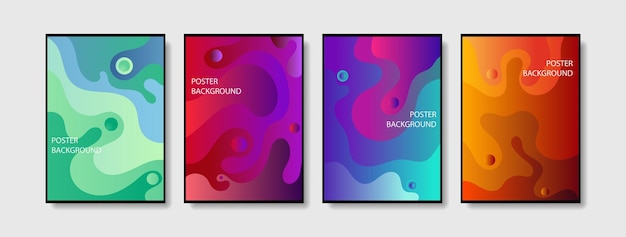 Poster modern gradient colorful design and cover abstract minimal background