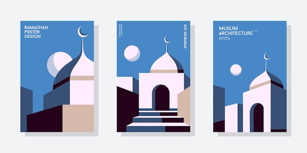 A poster for a mosque with a blue background and the words multi mosque on it.