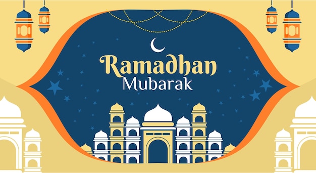 a poster for a mosque with a mosque on the top