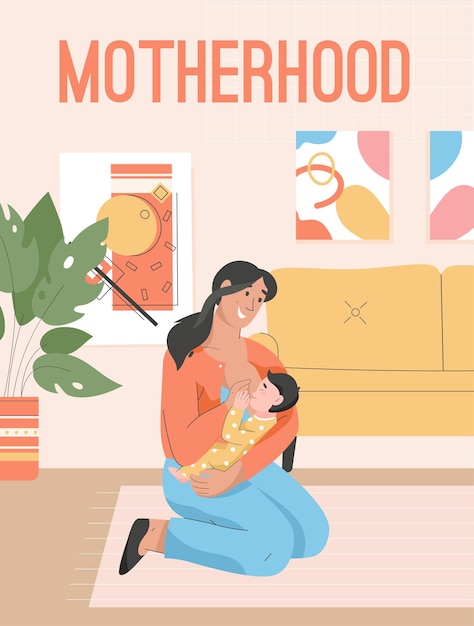 Poster of motherhood concept