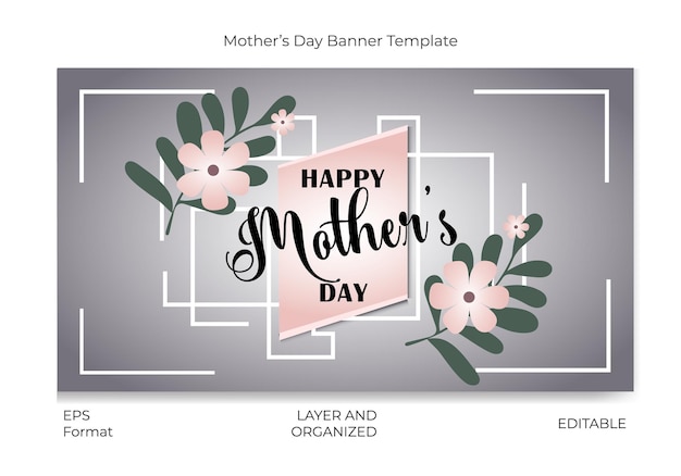 a poster for a mothers day with flowers mothers day banner