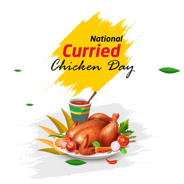 a poster for the national curried chicken day