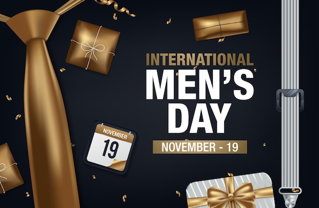 Poster of banner voor internationale Man&#39;s Day