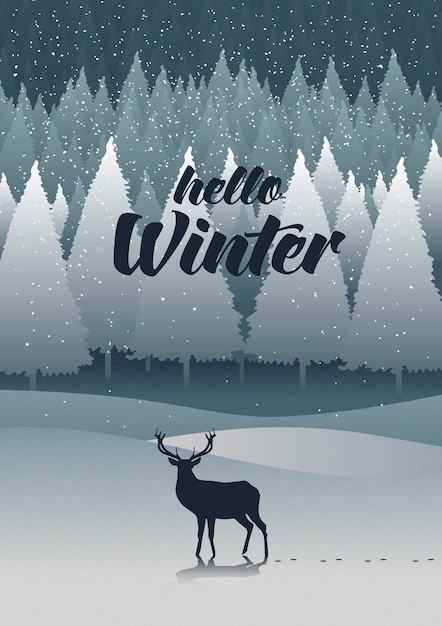 Vector poster over het thema winter