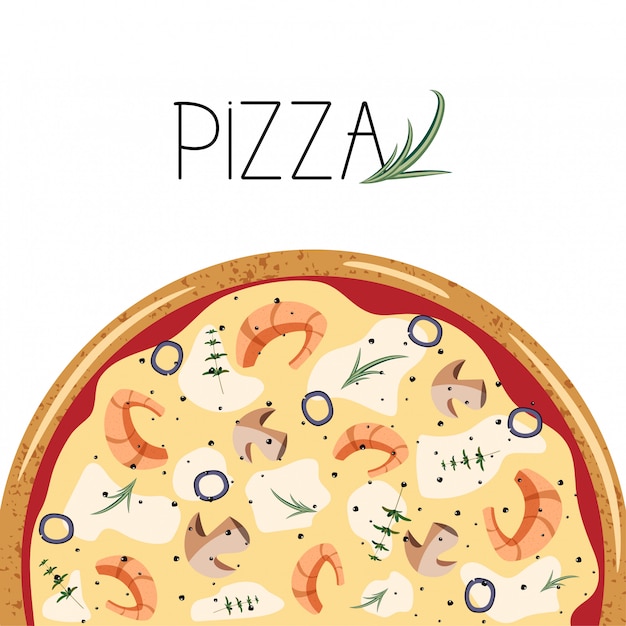 Poster per scatola di pizza.