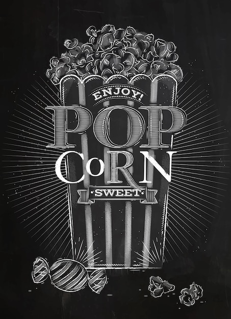 Poster popcorn sweet