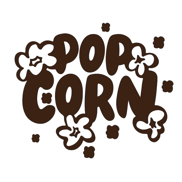 a poster for popcorn with the words popcorn on it