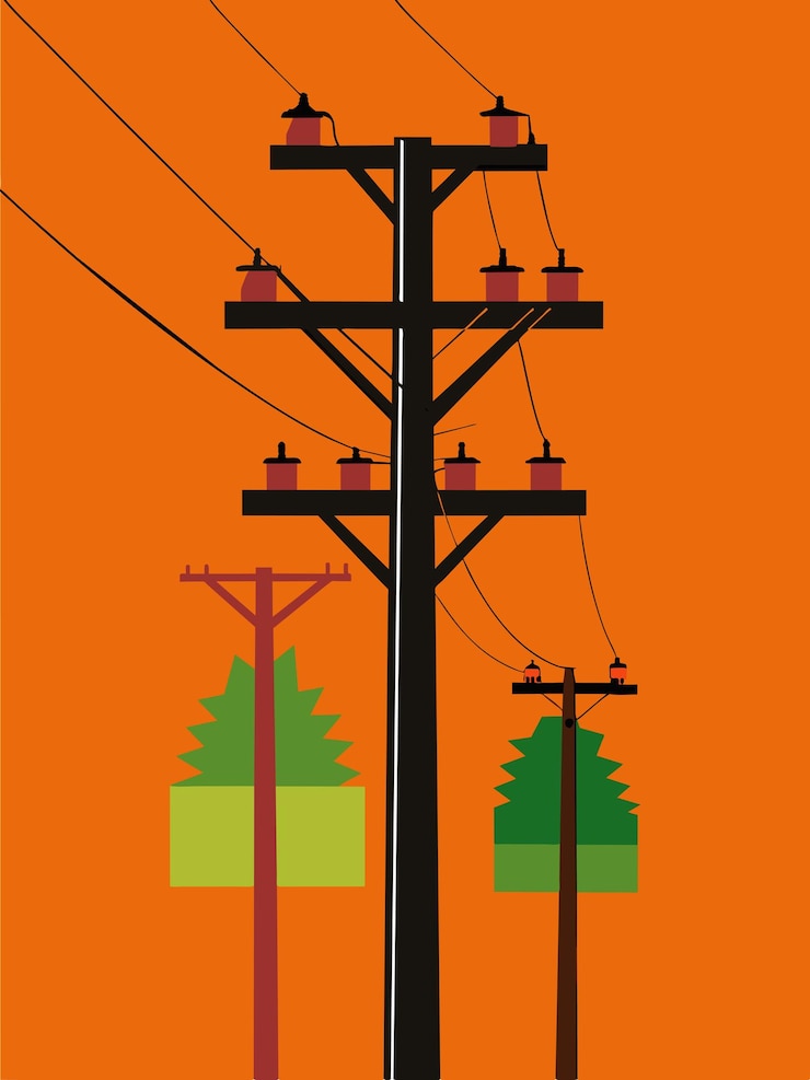 Vector a poster for a power pole with a green box on it