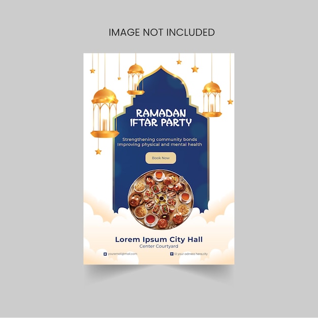 A poster for ramadan at the city hall