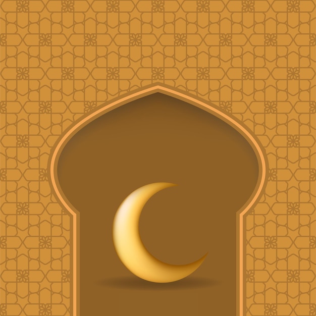 Poster ramadan kareem background moon mosque concept interior decoration abstract islam month