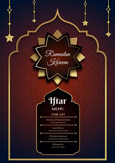 Vettore un poster per ramadan kareem con una stella in alto