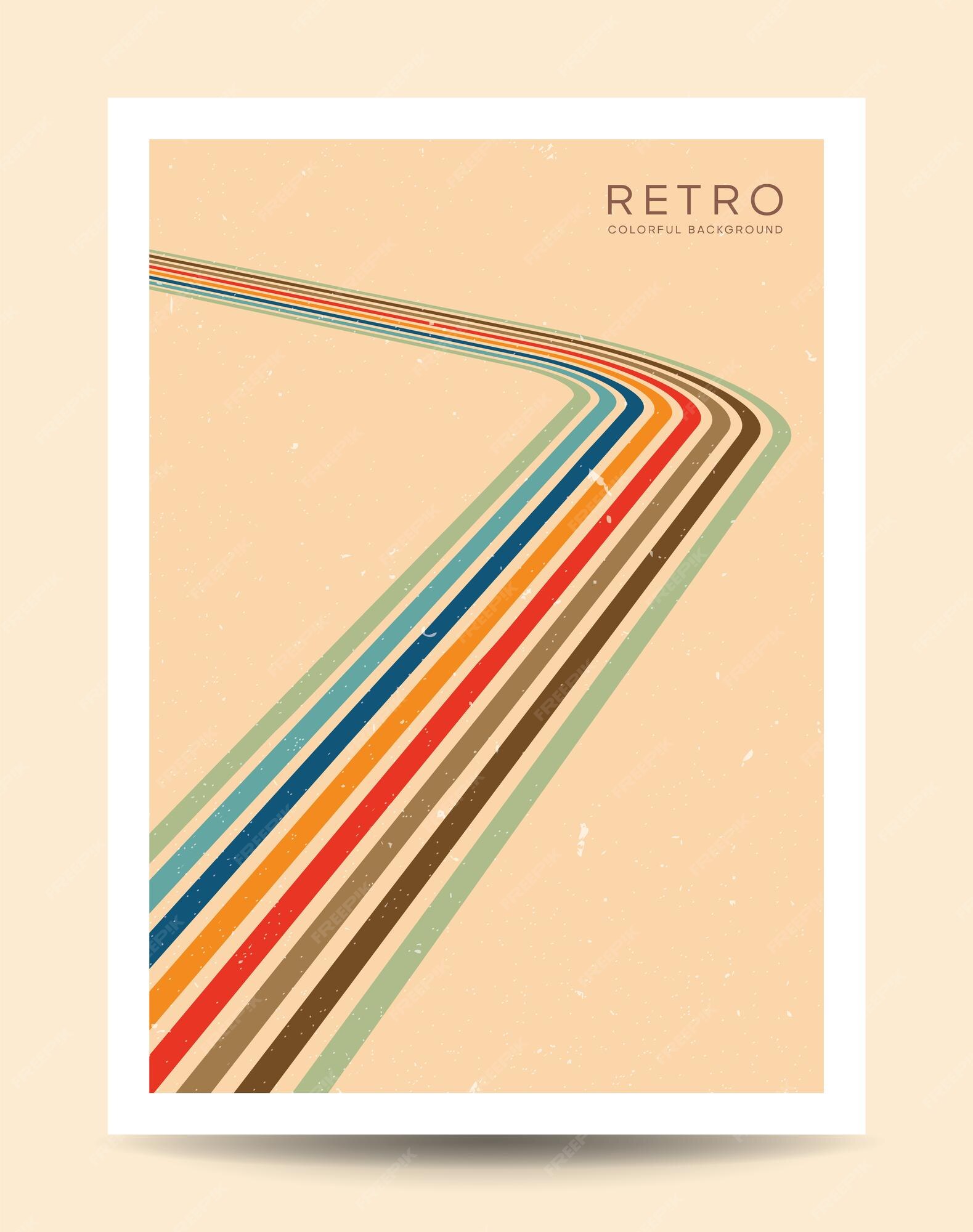 Premium Vector Poster ready to print with colorful lines in a