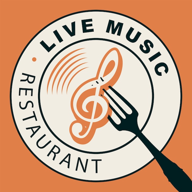 Vector poster for restaurant with live music